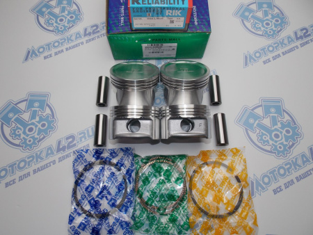 Поршни + кольца к-кт 4шт ремонт +0,50 KIA S6D