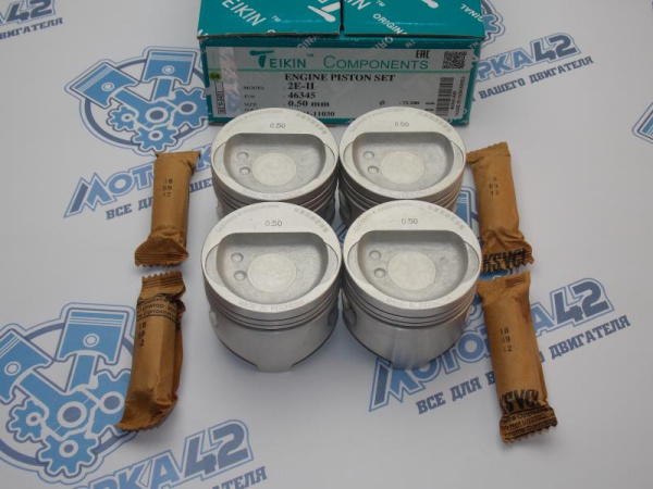 Поршни TEIKIN к-кт 4шт ремонт +0,50 TOYOTA 2E
