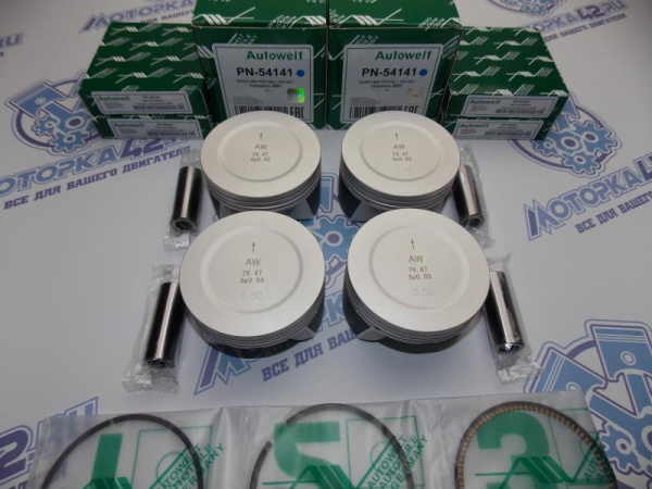 Поршни + кольца 4шт ремонт +0,50 FORD Focus 100л.с.