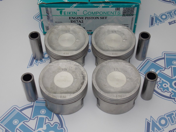 Поршни TEIKIN к-кт 4шт ремонт +0,50 HONDA D17A