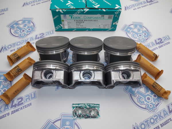 Поршни TEIKIN к-кт 6шт ремонт +0,50 TOYOTA 3MZ-FE