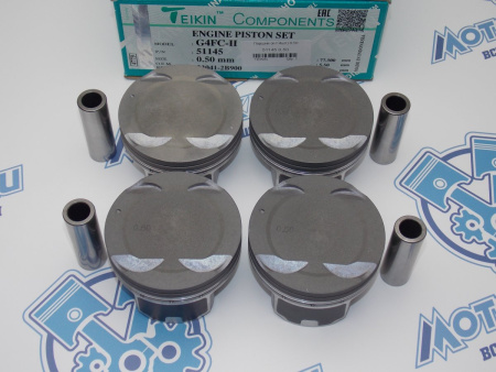 Поршни TEIKIN к-кт 4шт ремонт +0,50 HYUNDAI G4FC '17-