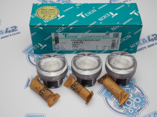Поршни TEIKIN к-кт 3шт стандарт TOYOTA 1KR-FE