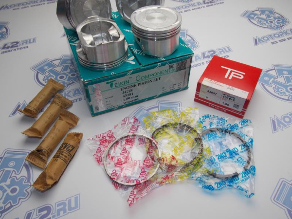 Поршни + кольца 4шт ремонт +1,00 4G18 LANCER 9