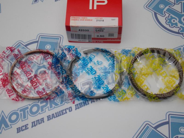 Кольца поршневые TPR ремонт +0,50 HYUNDAI G4ED