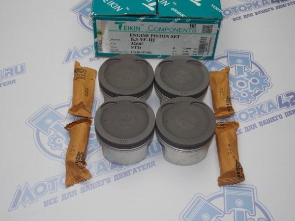 Поршни TEIKIN к-кт 4шт стандарт DAIHATSU K3-VE