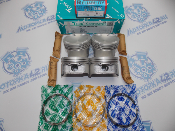 Поршни + кольца к-кт 4шт ремонт +0,50 MAZDA FS