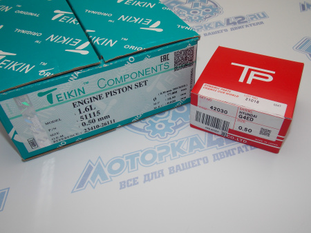 Поршни + кольца к-кт 4шт ремонт +0,50 HYUNDAI G4ED