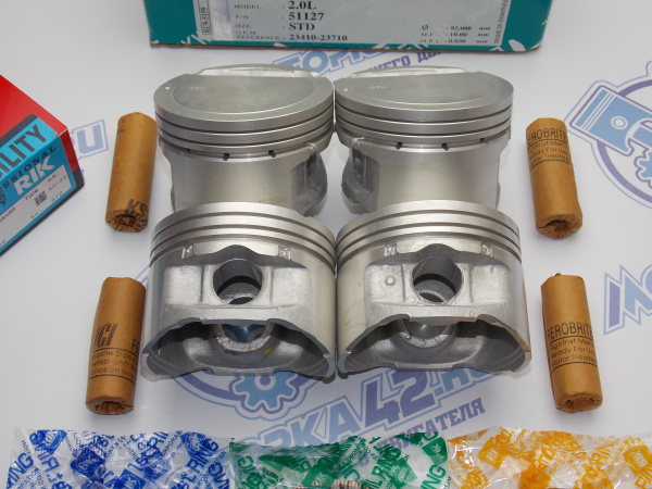 Поршни + кольца 4шт стандарт HYUNDAI G4GC