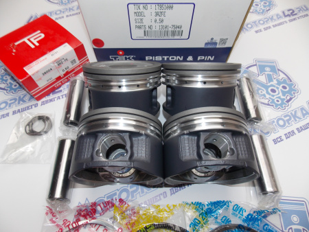 Поршни TIK + кольца 4шт ремонт +0,50 TOYOTA 3RZ-FE