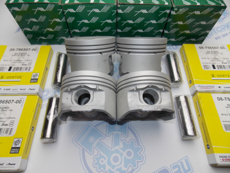 Поршни + кольца к-кт 4шт ремонт +0,50 FORD RDA, RKA MONDEO 1.8