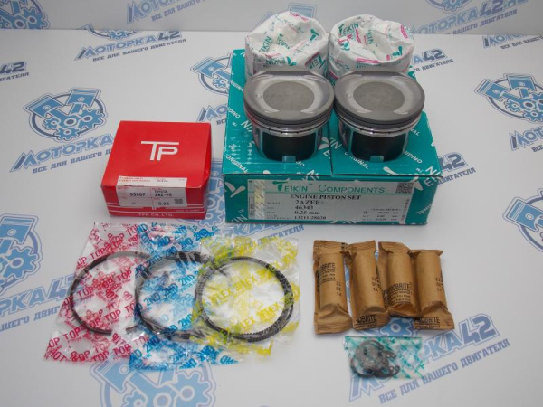 Поршни + кольца к-кт 4шт ремонт +0,25 TOYOTA 2AZ-FE
