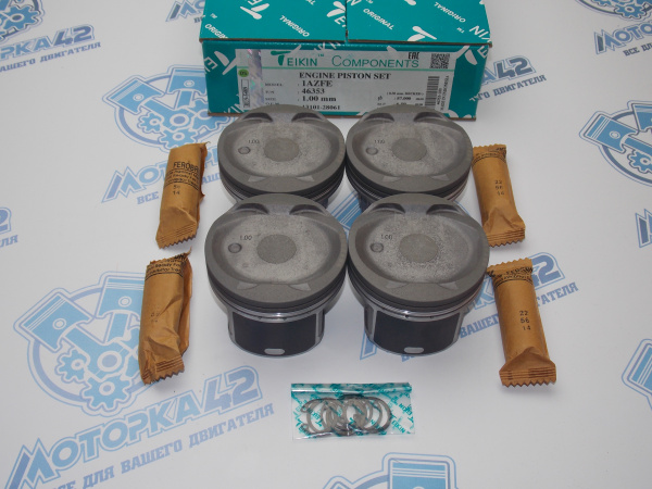 Поршни + кольца к-кт 4шт ремонт +1,00 TOYOTA 1AZ-FE