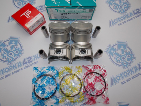 Поршни + кольца к-кт 4шт ремонт +0,50 TOYOTA 5E-FE