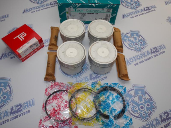 Поршни + кольца к-кт 4шт стандарт MMC 4G63 NEW