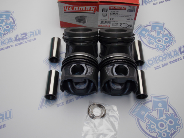 Поршни к-кт 4шт ремонт +0,50 RENAULT K9K 732 / 764 / 780 / 804 / 806 Euro4