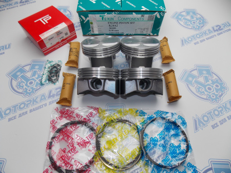 Поршни + кольца к-кт 4шт ремонт +0,50 HONDA K24A2