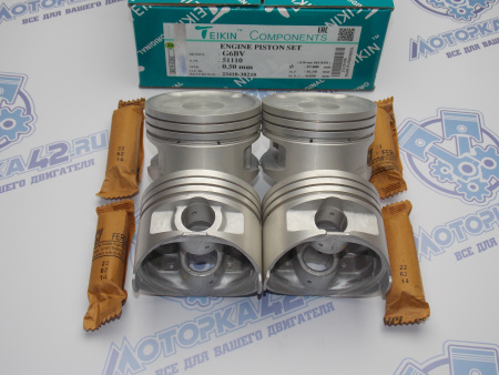 Поршни TEIKIN к-кт 4шт ремонт +0,50 HYUNDAI G4JS,G6BV