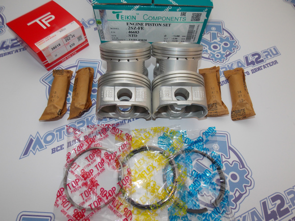 Поршни + кольца к-кт 4шт стандарт TOYOTA 2SZ-FE