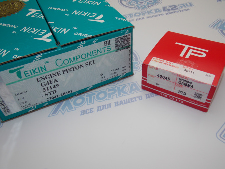 Поршни + кольца к-кт 4шт стандарт HYUNDAI G4FA 1.4