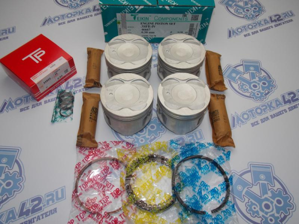 Поршни + кольца 4шт ремонт +0,50 TOYOTA 3S-FE '94-