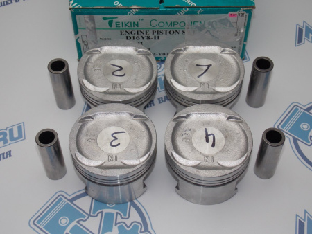 Поршни TEIKIN к-кт 4шт ремонт +0,50 HONDA D16Y8-II