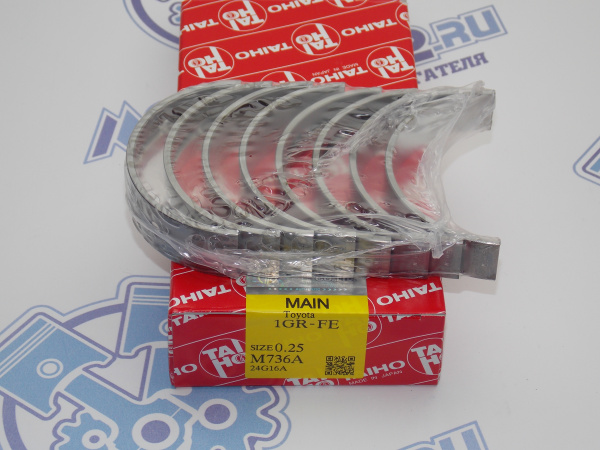 Вкладыши коренные TAIHO ремонт +0.25мм TOYOTA 1GR-FE
