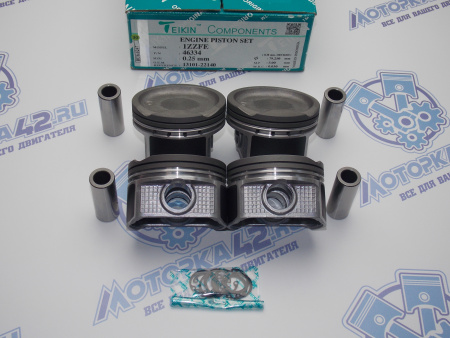 Поршни TEIKIN к-кт 4шт ремонт +0,25 TOYOTA 1ZZ-FE