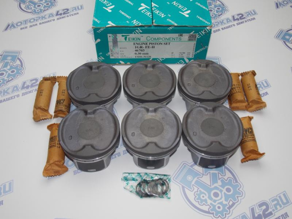 Поршни TEIKIN к-кт 6шт ремонт +0,50 TOYOTA 1GR-FE II