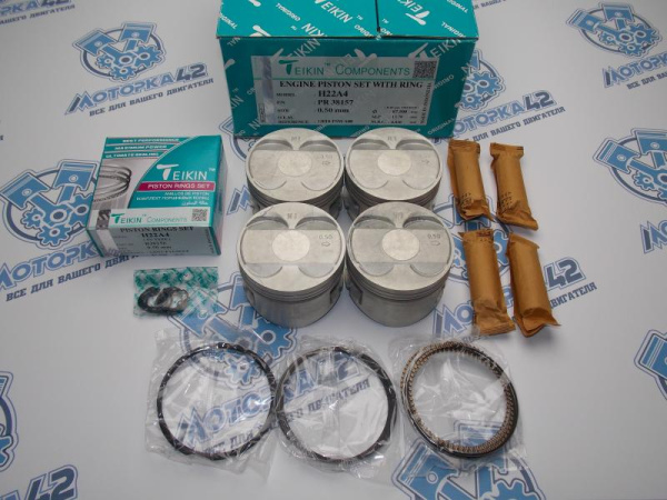 Поршни + кольца TEIKIN к-кт ремонт +0,50 HONDA H22A4