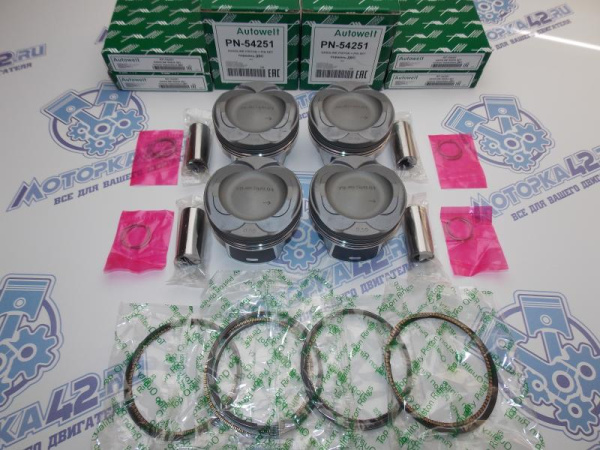 Поршни + кольца 4шт ремонт +0,50 FORD 1.5 EcoBoost