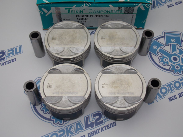 Поршни TEIKIN к-кт 4шт стандарт HYUNDAI G4KD