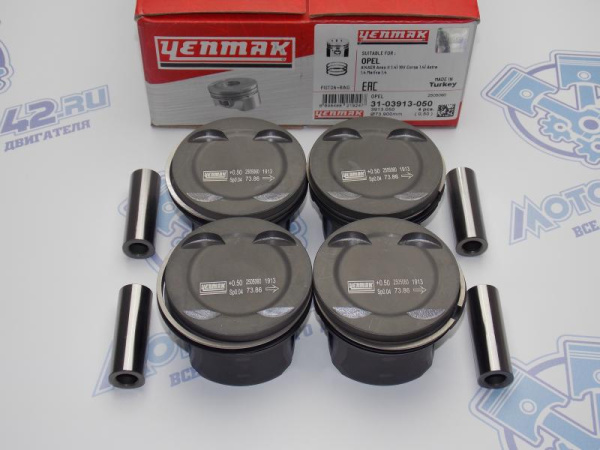Поршни YENMAK к-кт 4шт ремонт +0,50 OPEL A14ХЕR, Z14ХЕR