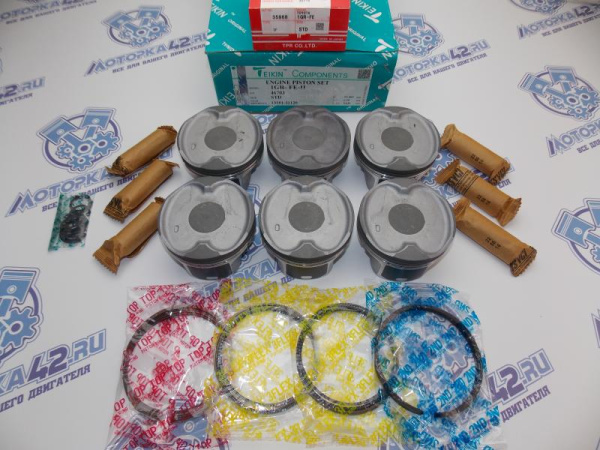 Поршни + кольца 6шт стандарт TOYOTA 1GR-FE '09-