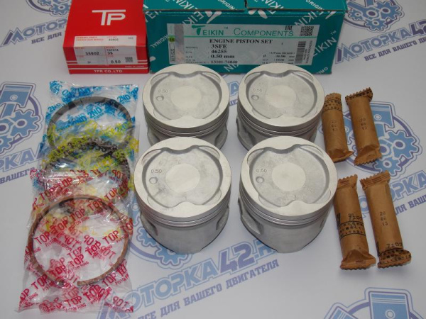 Поршни + кольца 4шт ремонт +0,50 TOYOTA 3S-FE '86-'89