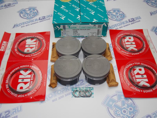Поршни + кольца к-кт 4шт ремонт +0,50 SUZUKI J24B