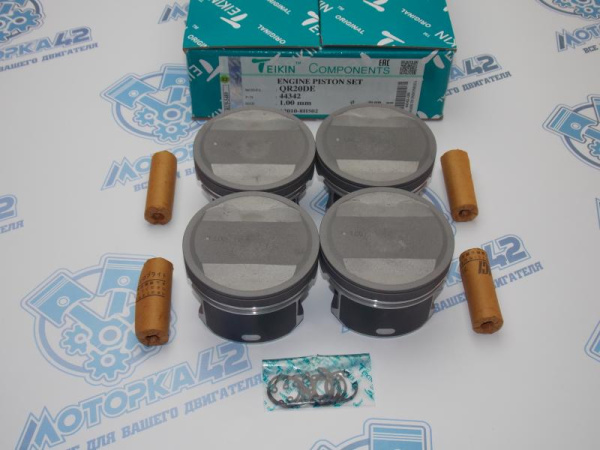 Поршни TEIKIN к-кт 4шт ремонт +1,00 NISSAN QR20DE 