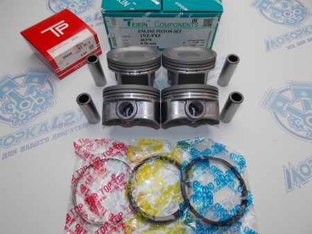 Поршни + кольца 4шт ремонт +0,50 TOYOTA 1NZ-FXE