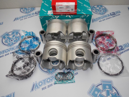 Поршни + кольца к-кт 4шт ремонт +1,00 TOYOTA  2C-T, 2C-TE