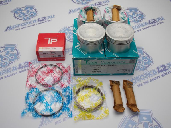 Поршни + кольца 4шт ремонт +0,25 HONDA D17A VTEC