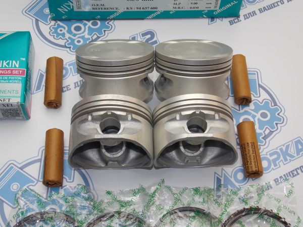 Поршни + кольца TEIKIN  4шт ремонт +0,50 OPEL C16XE, X16XEL, X16XE