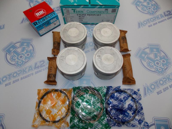 Поршни + кольца к-кт 4шт стандарт MMC 4G15 12V