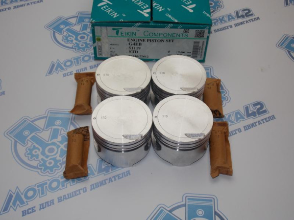 Поршни TEIKIN к-кт 4шт стандарт HYUNDAI G4EB, G4EK 12V