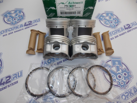 Поршни AW к-кт 4шт ремонт +0,50 HYUNDAI G4GC