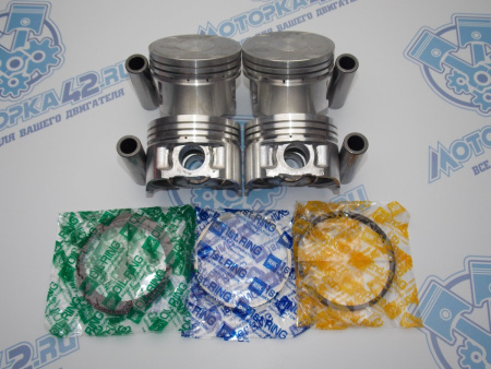 Поршни + кольца к-кт 4шт ремонт +0,50 MMC 4G13