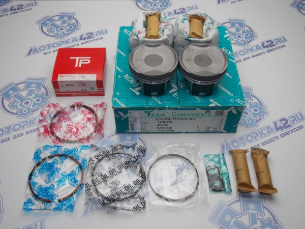 Поршни + кольца 4шт ремонт +0,50 TOYOTA 3ZR-FE