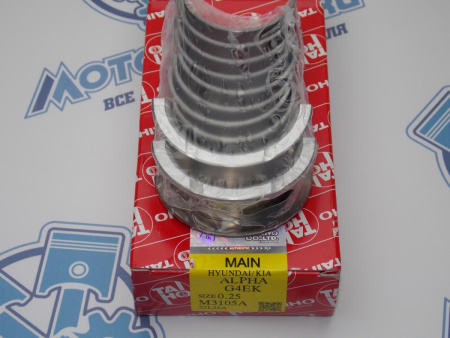 Вкладыши коренные TAIHO ремонт +0,25 Hyundai / Kia G4E*