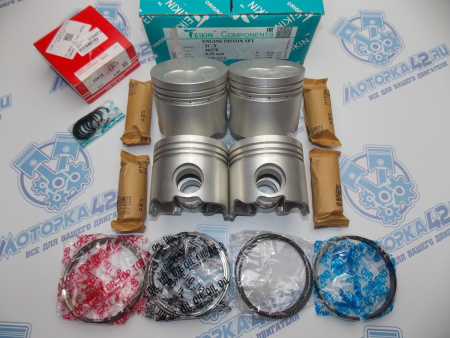 Поршни + кольца к-кт 4шт ремонт +0,50 TOYOTA 2C-T, 2C-TE