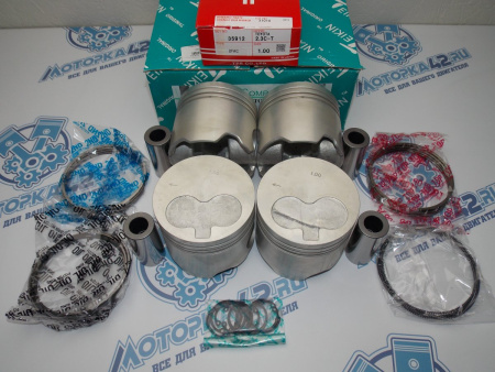 Поршни + кольца к-кт 4шт ремонт +1,00 TOYOTA  2C-T, 2C-TE