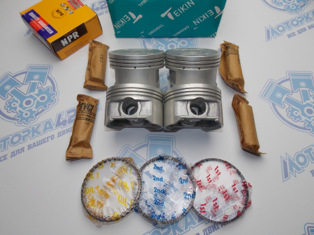 Поршни + кольца к-кт 4шт ремонт +0,50 HONDA PLC